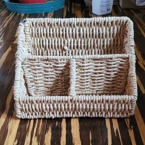 Natural Woven Organizer Basket